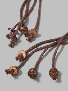 Ontre Coffee Bohemian Style Long Rope Belt, Minimalist & Practical Multifunction - Coffee - View 4