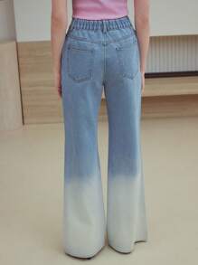 MOTF STUDIO QUẦN JEANS BÓNG OMBRE RHINESTONE - Màu xanh lam - Xem 3