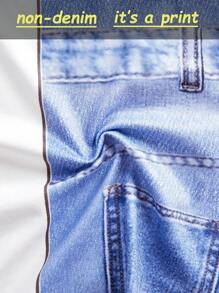 2pcs/Set Tween Boys Casual Vacation Washed Pattern Collar Open Short Sleeve Shirt And Loose Woven Shorts Set, Suitable For Commuting, School, Daily Casual, Vacation, Sports, Spring/Summer/Autumn/Winter - Baby Blue - View 10