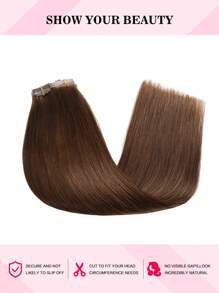 Seamless Clip Ins Tóc nối bằng da không đường may kẹp trong tóc thật 8 chiếc 110g 120g PU kẹp trong tóc nối toàn đầu Remy tóc thật kẹp trong tóc nối vô hình tóc nối - S4 - Xem 4