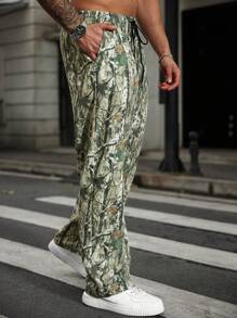 Manfinity LEGND Leggings de estampado digital, minimalistas y de moda, apropiados para el verano
