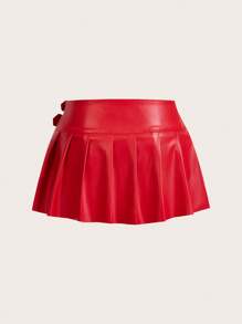 SHEIN ICON 低腰双腰带百褶开衩裙，适合夏季的极简时尚