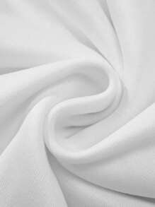 Claim Dot Men Letter Print Long Sleeve Half Zipper Sweatshirt And Sweatpants Set - White - View 8