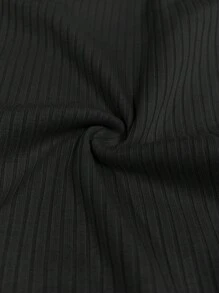 SHEIN SXY Women's Solid Black Criss-Cross Backless Spaghetti Strap Romper Unitard - Black - View 4