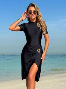 Swim Mulvari Maillot de bain femme pour le printemps/été 2025, bikini de couleur unie pour femme, tenue d'été