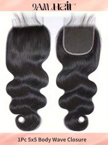 1PC Body Wave 5 X 5 Real Lace Closure Only Lace Front Closure Human Hair Body Wave Natural Black Color Human Hair Lace Closure Affordable Pre Plucked Natural Hairline