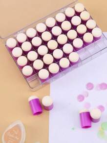 Finger Sponge Daubers Drawing Project Finger Painting Sponge Set For Card Making, Painting, Stamping, Ink - Multicolor - View 3