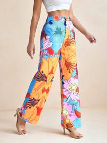 SHAQUITA GARCIA Women's Summer Casual Floral Print Broad Shoulder Vest For Summer Holiday Vacation - Multicolor - View 4