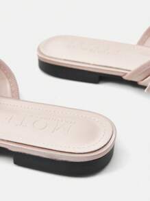 MOTF PREMIUM 时尚复古舒适休闲蝴蝶结装饰平底鞋 - 粉色 - 查看 6