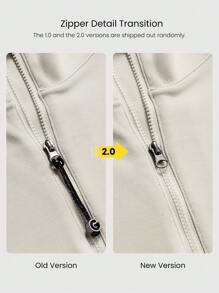 GLOWMODE 模代爾絲觸感超大號半拉鍊帽衫 - 淺灰色 - 查看 8