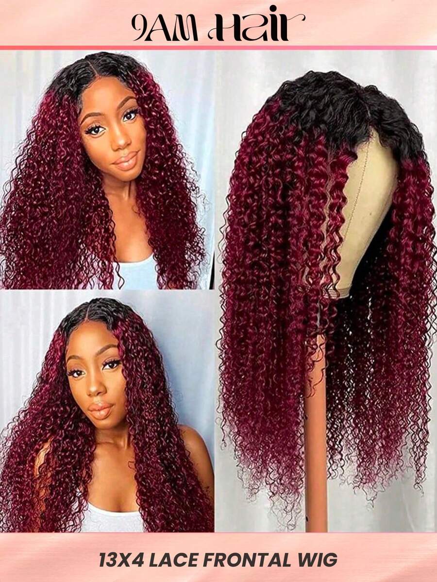 13x4 Multicolor Deep Wave HD Lace Front Wigs Human Hair 150% Density For 12-20Inch - S1/99JB - View 1