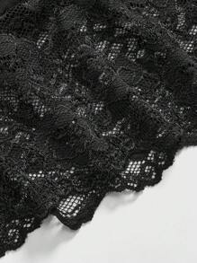 ROMWE Goth Y2K 复古性感撞色蕾丝垂坠领露背背心