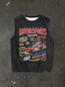 Manfinity Dauomo Men's Letter & Number Printed Concert Tank Top - Multicolor - View 1