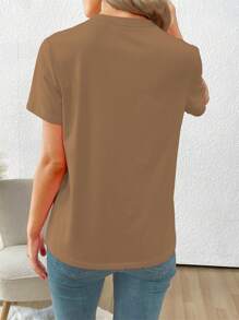 INAWLY Camiseta ajustada de mujer con estampado gráfico de calavera en estilo casual de verano