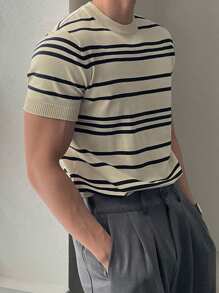 DAZY Men's Striped Knit Tops, Multi-Color, Summer - Multicolor - View 2