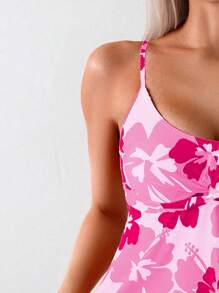Swim Lushoire Women's Printed Random Tank Top Bikini Top For Summer Beach Vacation - Multicolor - View 3