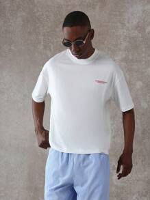 SUMWON 慢晨咖啡俱乐部超大 T 恤街头服饰图案印花休闲都市风格夏季时尚宣言复古咖啡馆设计宽松棉质 T 恤