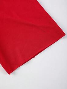 Manfinity EMRG Men's Letter Cartoon Graphic Round Neck Short Sleeve Casual T-Shirt - Red - View 4