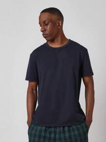 SUMWON Classic Comfort Plaid Loungewear Set Premium Short Sleeve Cotton Blend Pajama Set With Relaxed Fit Drawstring Shorts Sleepwear Casual Lounge Set - Multicolor - View 3