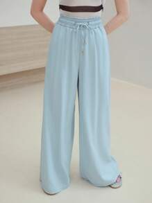 MOTF STUDIO DRAWSTRING WAIST WIDE LEG JEANS