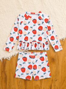 Young Girl Camisole Bikini - Red - View 3