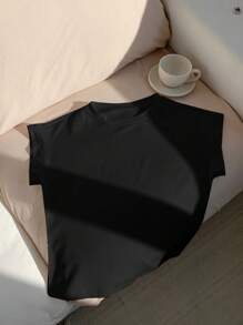 Comfortcana 休闲百搭纯色圆领短袖 T 恤