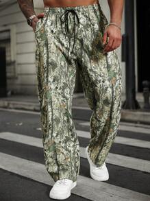 Manfinity LEGND Leggings de estampado digital, minimalistas y de moda, apropiados para el verano