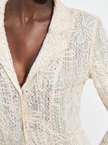 Maija 2025 Spring & Summer New Fashionable Embroidered Collar Casual Top, Comfortable For Music Festival, Beach Vacation, Everyday Casual, Romantic Urban Resort, Suitable For Outing, Party, Wedding, Graduate Season