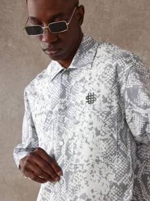 SUMWON Boxy Fit Casual Short Sleeve Button-Down Shirt Urban Streetwear Abstract Print Lightweight Summer Spring Festival Party Vacation Modern Design - Multicolor - View 4