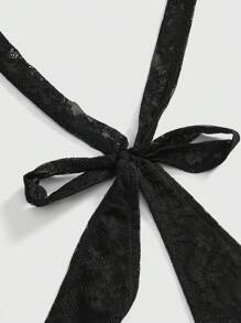 ROMWE Grunge Punk 大码蕾丝透视露背吊带性感连衣裙