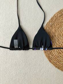 Bellisia Damen sexy Bikinioberteil mit Blume Muster, Strandoutfit für den Sommer