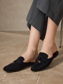 MOTF PREMIUM WOMEN'S COMFORT SIMPLE ROUND TOE FLATS FOR CHRISTMAS - Black - View 8
