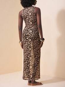 Zivah 女士豹纹无袖网眼长裙 - 彩色 - 查看 2