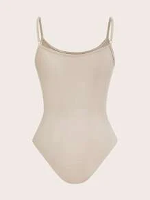 SHEIN BASICS 3 件装女士休闲基本款细肩带吊带紧身衣，适合夏季 - 彩色 - 查看 6