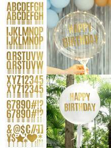 6pcs, 6.35 Cm Waterproof Large Golden Self-Adhesive Letter Decoration Sticker DIY Mailbox Sticker Hot Stamping Letter Sticker Large Alphanumeric Symbol Sticker Decorative Self-Adhesive, - Multicolor - View 1