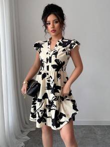 Breezaya 女士 V 领无袖简约时尚夏装连衣裙 - 彩色 - 查看 5