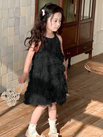 SHEIN X Scheana Dazy Kids Girl Young Girl Fall Dress