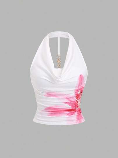 Sweetra 优雅露肩无袖修身背心