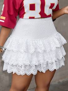 Dripcurv Jupe moulante grande taille avec détail de dentelle blanche, design casual, toute l'année, pour les vacances de printemps/été, convient pour l'été, l'été bleu, les tenues de vacances pour femme, Pâques, le printemps, l'Ouest, les tenues de bureau pour femmes, les tenues de rave, la jupe pour baby shower, le style cottagecore, les tenues de campagne pour femmes, chic, jupes élégantes pour femmes, jupe de plage, jupe de remise des diplômes, jupe de vacances, jupe de Pâques, jupe d'été