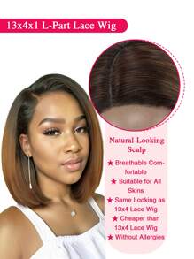 T2/27/30 Panio Color Short Bob Wig Human Hair 13X4X1 T Part Lace Front Wig Human Hair For Women Side Part Brazilian Straight Bob Wig Virgin Human Hair