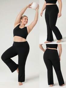 GLOWMODE 28'' FeatherFit™ Plus Size Petite Wysoki stan Rozszerzane legginsy do jogi o niskim wpływie na co dzień