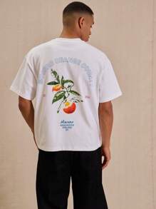 Musero Camiseta com Estampa Gráfica Oversized Primavera Verão