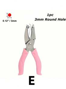 SHEIN 1pc Metal Handheld Paper Punch Punchers With Soft Grip,Star Hole Punch,Hand Grip Type Labor-Saving Puncher, Heart Hole Punch,Holes For DIY Craft Tag Back To School - Multicolor - View 8