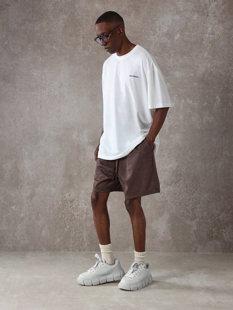 Oversized Drop Shoulder T-Shirt And Shorts Coordinated Set