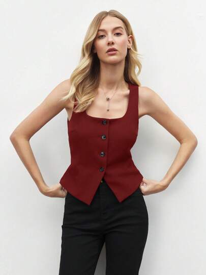 BizChic 方领吊带纹理针织背心，时尚优雅，适合都市通勤、日常穿着，充满浪漫的90年代复古风情，也适合圣诞节、新年、情人节派对、海滩、毕业典礼、时尚嘉年华、假日、婚礼宾客、早午餐、机场等多种场合。