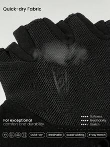 GLOWMODE Bequeme Fitness-Handschuhe mit verstärkter Handfläche, Strechmesh-Material, Trainingshandschuhe für Fitnessstudio