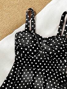 Swim Lushoire Plus Size Modest Women Beach Outfits, Slimming High-Quality Swimsuit For Vacation Hot Spring For Summer - Black - View 6