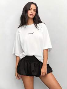 Manfinity VCAY Lässiges Unisex-T-Shirt mit Raglanärmeln und lockerer Passform, Rundhalsausschnitt und kurzen Ärmeln, vielseitig für den Alltag - Weiss - Übersicht 6