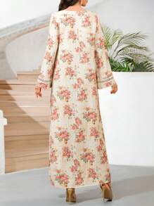 SHEIN Najma Váy phong cách Ả Rập đơn giản thanh lịch dành cho nữ, phù hợp cho mùa hè - Nhiều màu - Xem 3