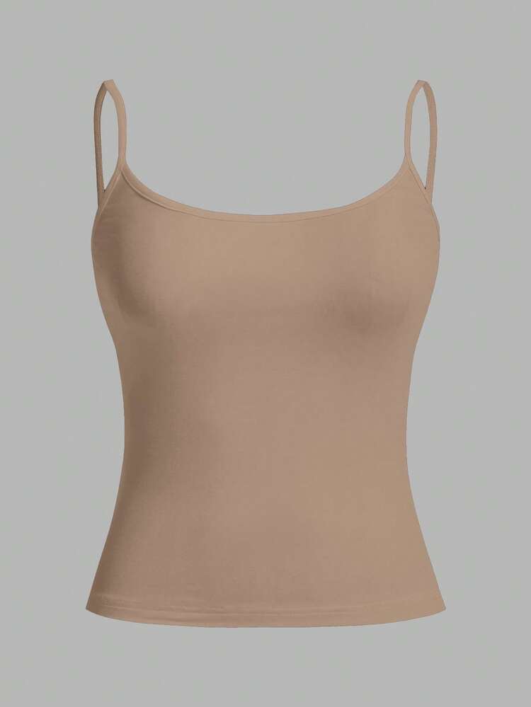 SHEIN EZwear 3pcs Women Camisole Crop Top, Sexy & Tight Fit, Suitable For Summer Back To School - Multicolor - View 4